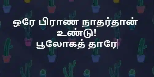 Orey pirana naathar undu - ஒரே பிராண நாதர்தான் உண்டு